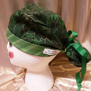 Christmas ponytail scrub hat/ women&#39;s ponytail scrub hat/ scrub cap/ scrub hat