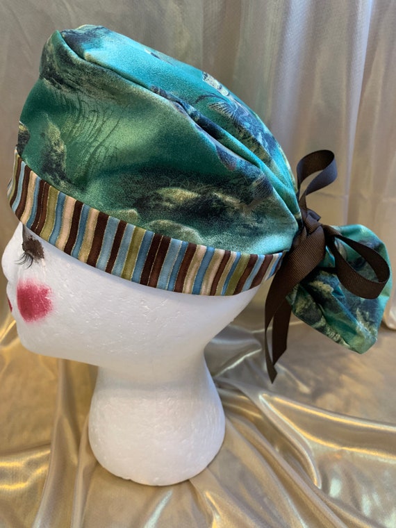 Nurses Scrub Hats/ Fish Ponytail Scrub 