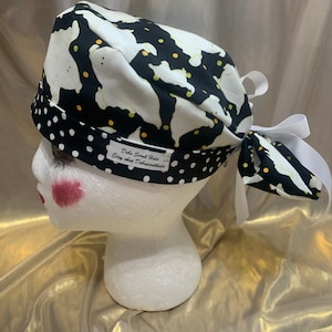 Halloween Ponytail Scrub Hat/ Women’s Scrub Hat/ Scrub cap/ scrub hat