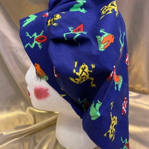 Frog bouffant  Scrub Hat/ Women’s Scrub Hat/ Scrub Hat/ scrub cap