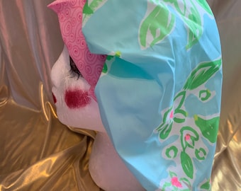Designer bouffant scrub hat