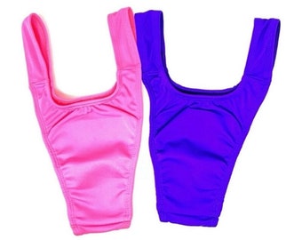 Gaff Panty For Crossdressing Men and Trans-Women. HOT PINK and PURPLE 2 Pack