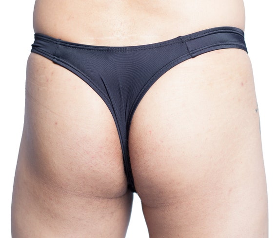 Gaff Panty for Crossdressing Men and Trans-women. Black Lace Front. -   Canada