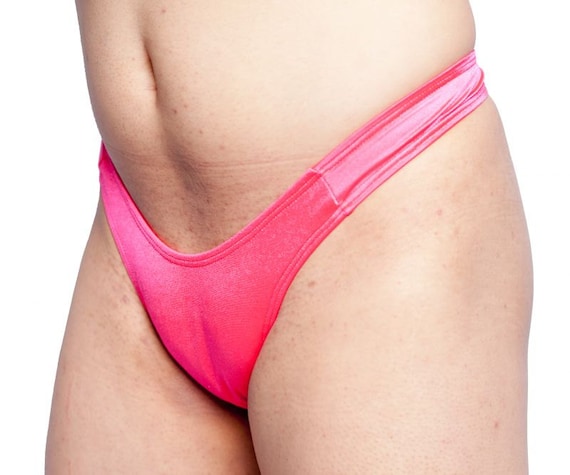 Gaff Panty for Crossdressing Men and Trans-women. Red Raspberry Thong Back.  -  Canada