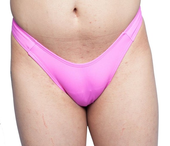 Gaff Panty for Crossdressing Men and Trans-women. Pink Thong Back. -   Israel