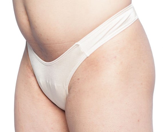 Gaff Panty for Crossdressing Men and Tran-women. Nude Thong Back. 