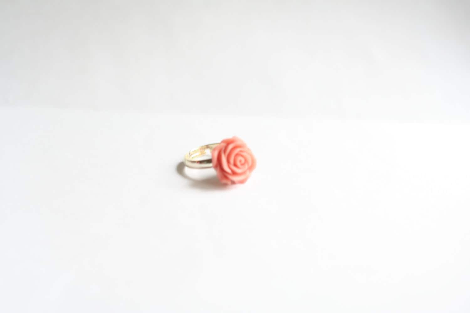 Girl's Little Rose Ring Flower Ring Flower Girl Ring Etsy
