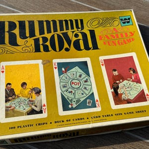 Vintage 1965 Rummy Royal board game with box by Whitman card game in great shape
