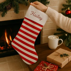 Christmas Stocking, Personalized Christmas Stocking, Embroidered Stocking, Holiday Stocking,Stocking, Christmas Gift