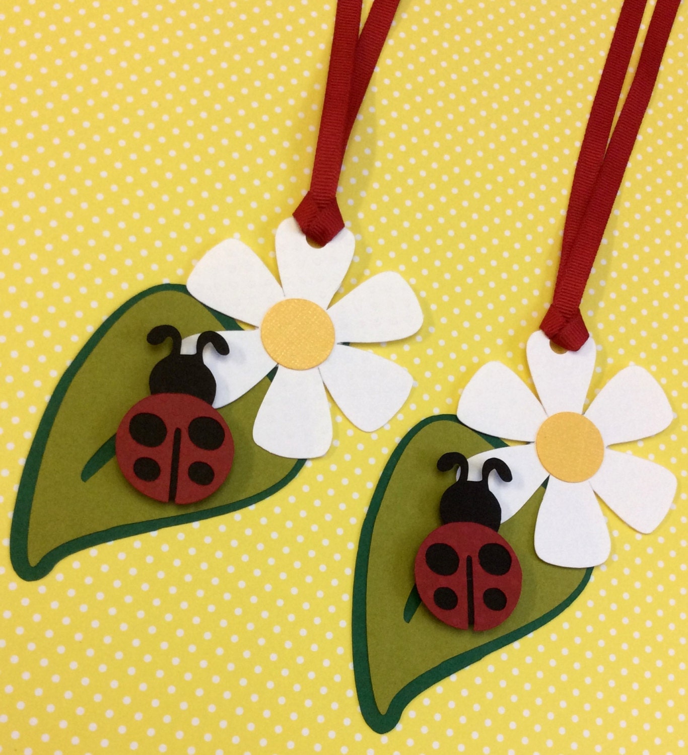 Lady Bug Gift Tags 12 Tags per Pack Handmade Etsy