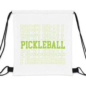 Pickleball Drawstring Bag, Bag for Pickleball Gear, Pickleball Player Drawstring Sack, Gift for Pickleball Lover, Pickleball Practice Bag