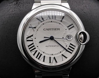 CARTIER Ballon Bleu Automatik-Unisexuhr mit silbernem Zifferblatt, Artikelnummer WSBB0048