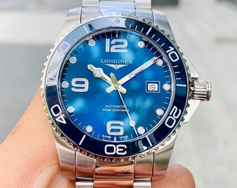 LONGINES  Hydroconquest Automatic Blue Ceramic Bezel 41 mm Men's Watch Item No. L3.781.4.96.6