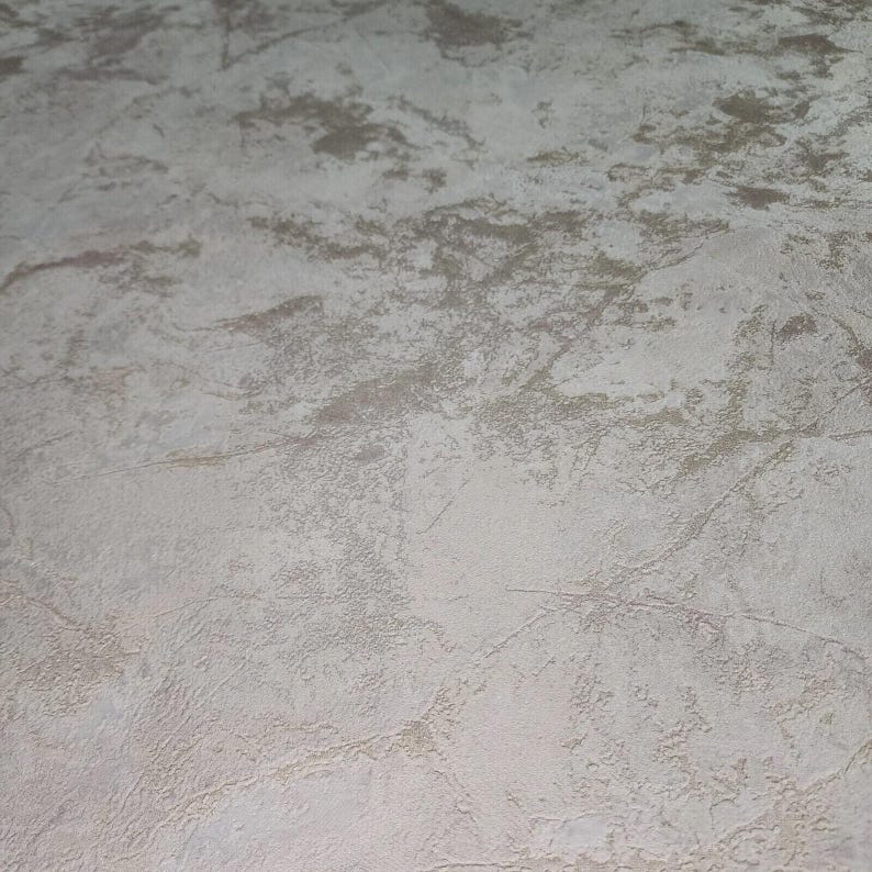 Embossed Pearl Ivory Gold Metallic Wallpaper | Faux Plaster Textured ...