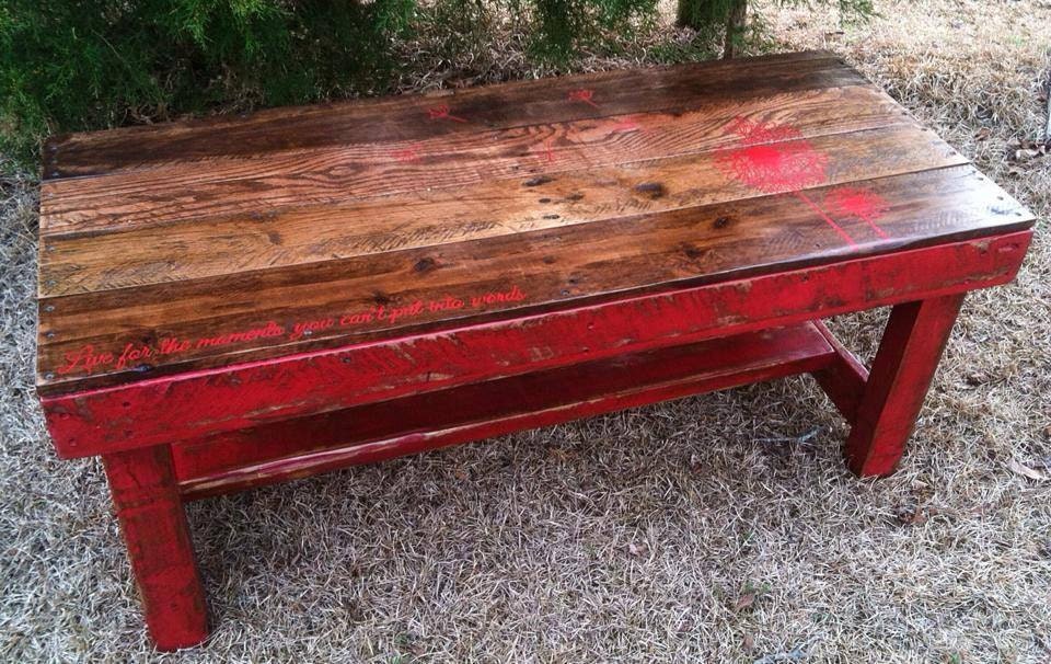 Handmade Rustic Coffee table from reclaimed pallet lumber. Etsy