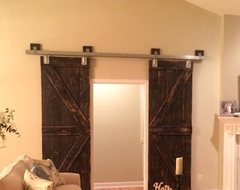 Barn Doors from repurposed Heart of Pine flooring