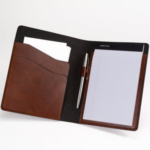 Small Writing Pad Folio 5 x 8 Legal Pad Folder Brown