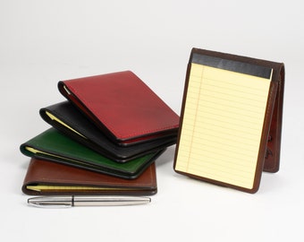 Pocket Notepad Cover in Leather for 4" x 6" Paper