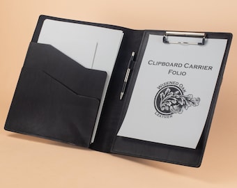 Clipboard Carrier Folio in Full Grain Leather