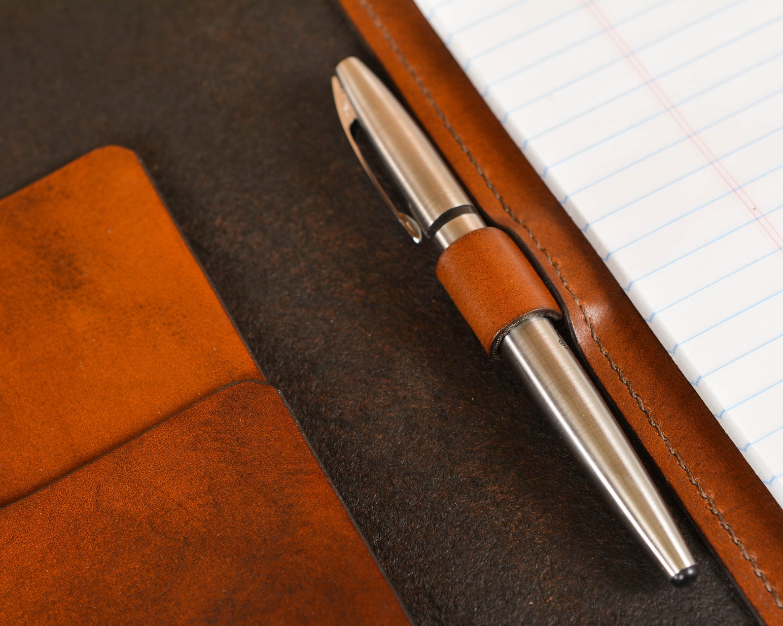 Leather Legal Pad Portfolio Letter Sized Legal Pad Folder Etsy