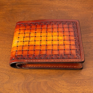 Horizontal Bifold Wallet - Hand Stitched