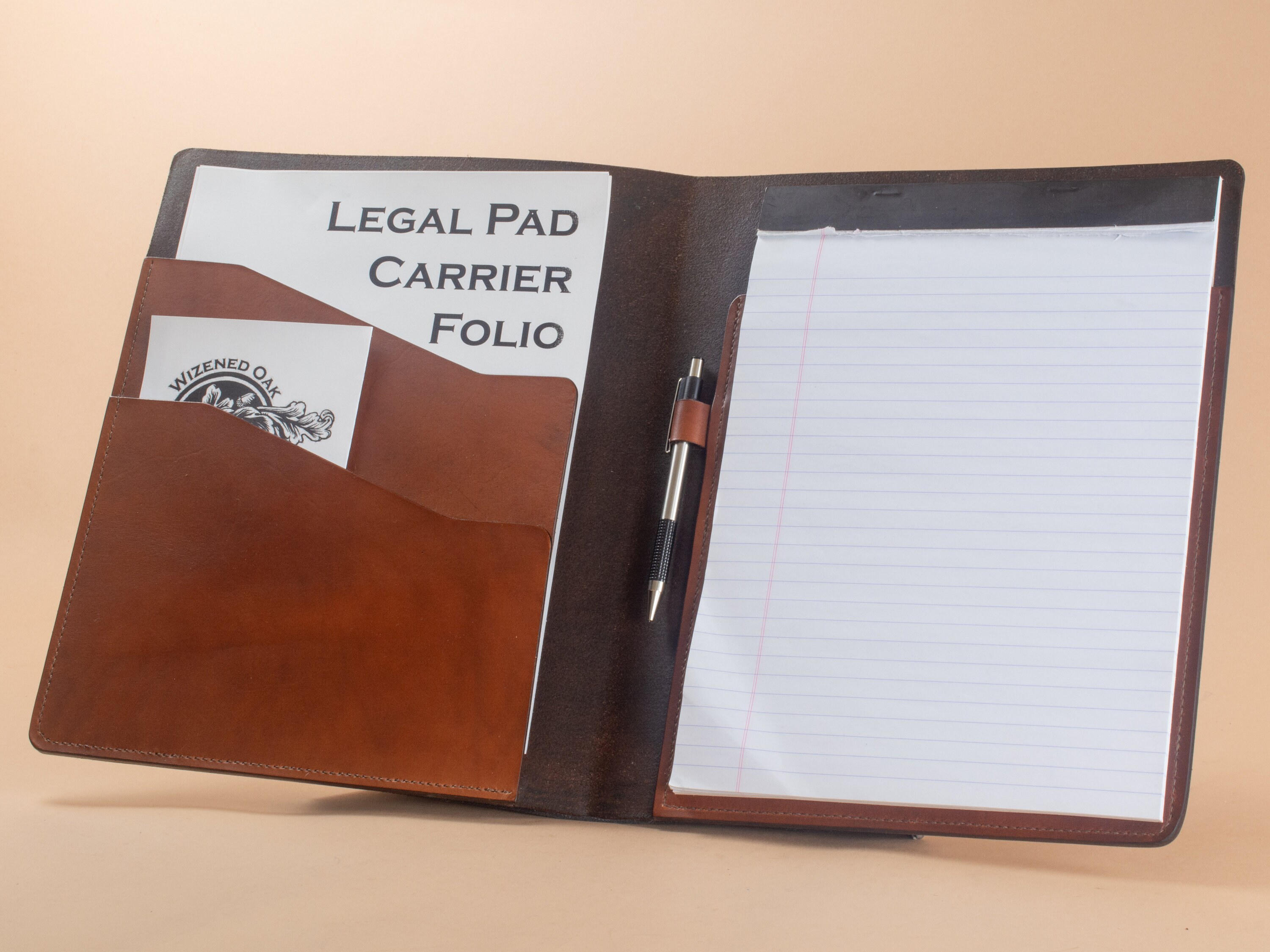Leather Legal Pad Portfolio Letter Sized Legal Pad Folder Etsy
