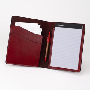 Small Writing Pad Folio 5 x 8 Legal Pad Folder Red
