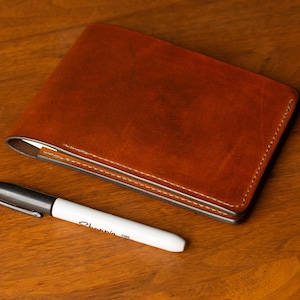 Funda de cuero para bloc de notas de 4" x 6"