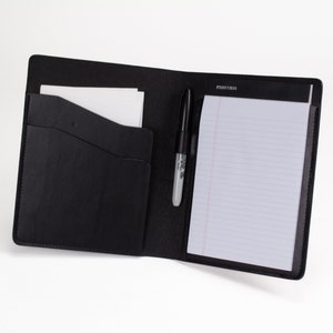 Small Writing Pad Folio 5 x 8 Legal Pad Folder Black