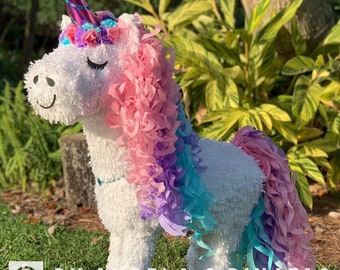 Unicorn Pinata Curly Hair Custom Unicorn with Curly Hair.