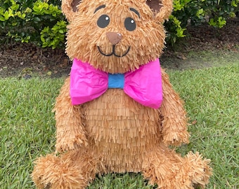 Teddy Bear Pinata Teddy bear Centerpiece Pinata  custom Bear Nursery Deco Gender Reveal Pinata, oso Pinata
