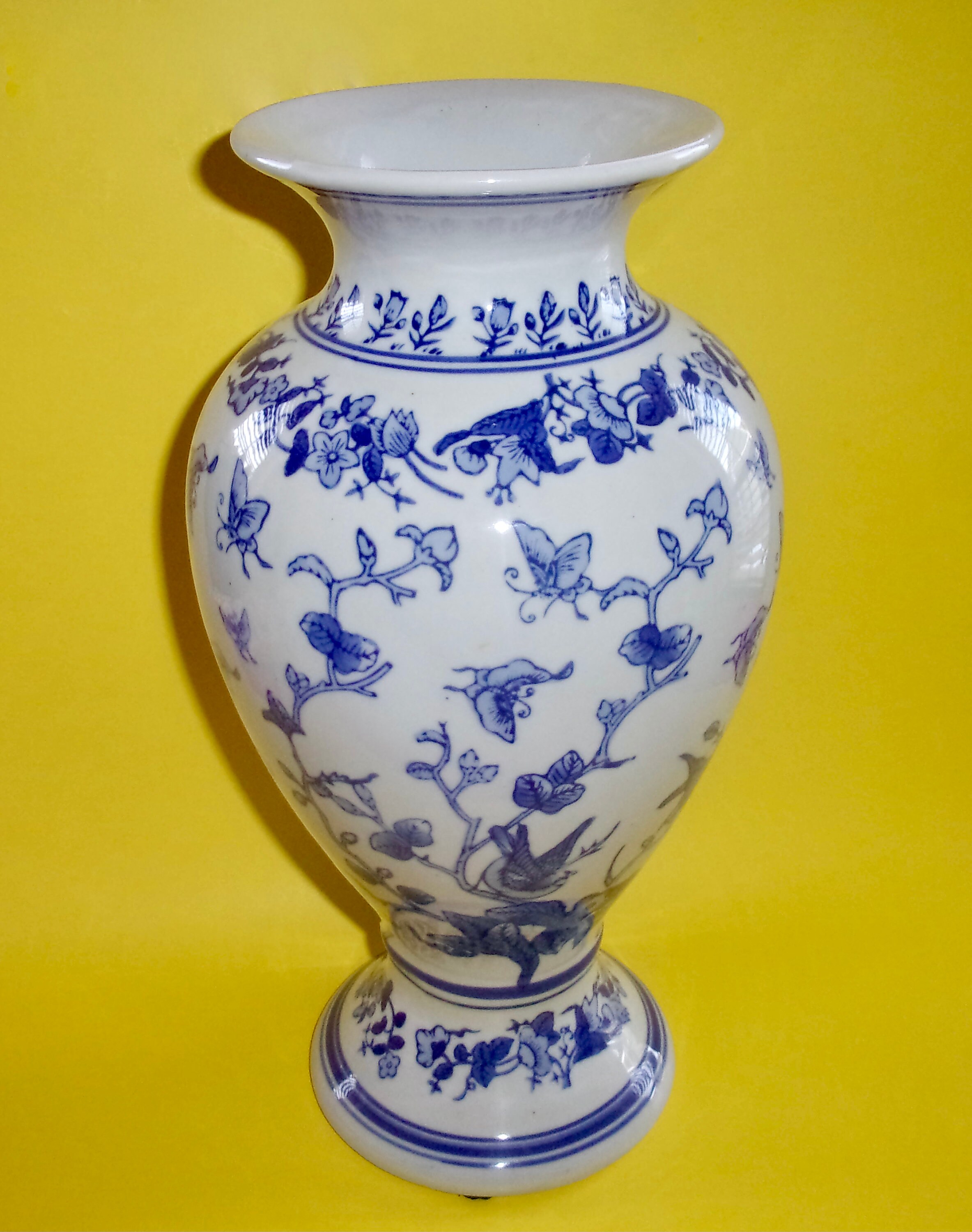 ハナサキ中国　青花　喜字唐草文　蓋罐　M　3903B ハナサキ様 専用中国 青花 喜字唐草文 蓋罐 M 3903B（日経