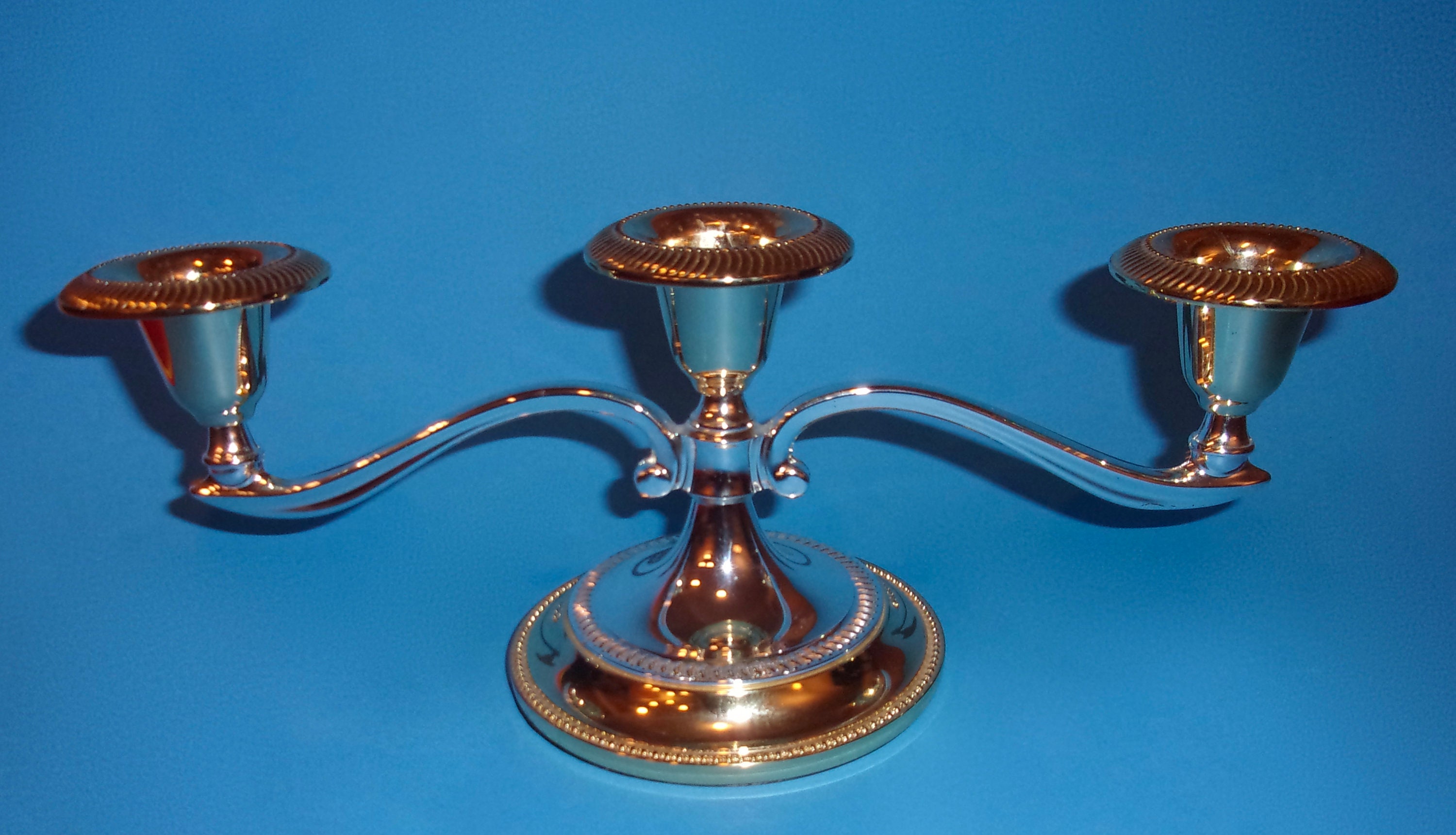 古着人気アイテム VINTAGE ENGLAND CANDELABRA Silver Zinc Plated Colored Gold その他
