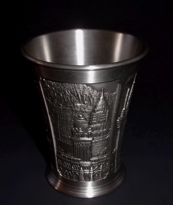 ROYAL SELANGOR PEWTER Vintage Tumbler Souvenir Singapore Malaysia