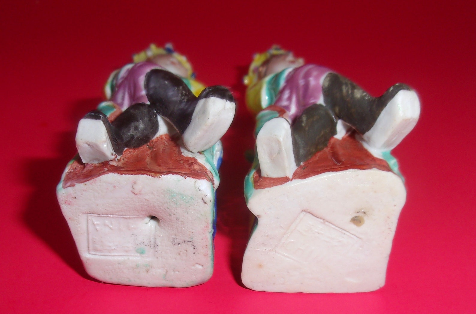 MINIATURE CHINESE FIGURINES Pair Ceramic Antique China Famille Etsy