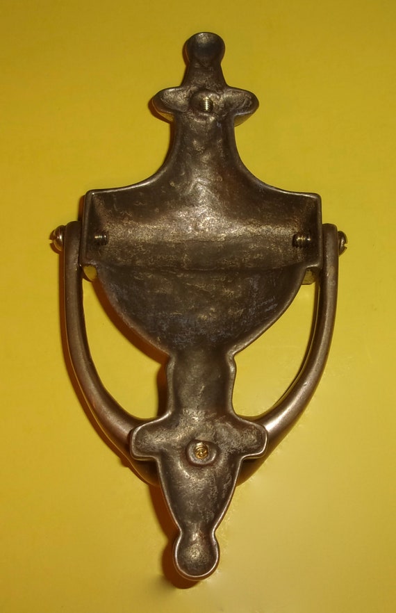 BRASS DOOR KNOCKERS Solid Vintage Antique Lot Two Spyglass Viewer