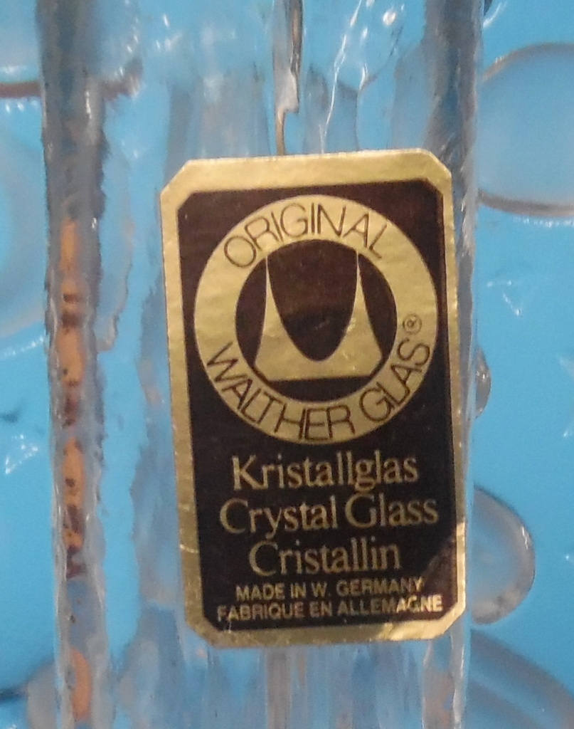 CRYSTAL VASE CANDLE Holder Original Walther Glas Glass Made
