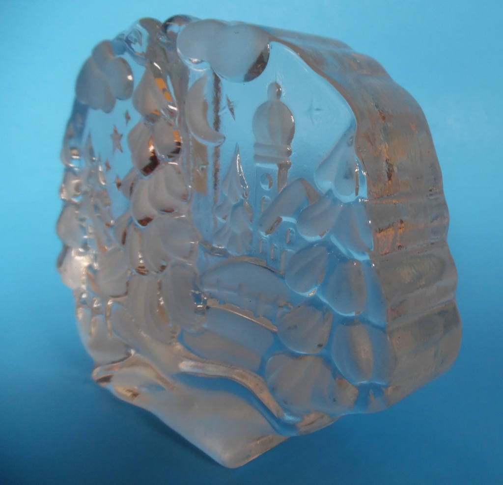 CRYSTAL VASE CANDLE Holder Original Walther Glas Glass Made West