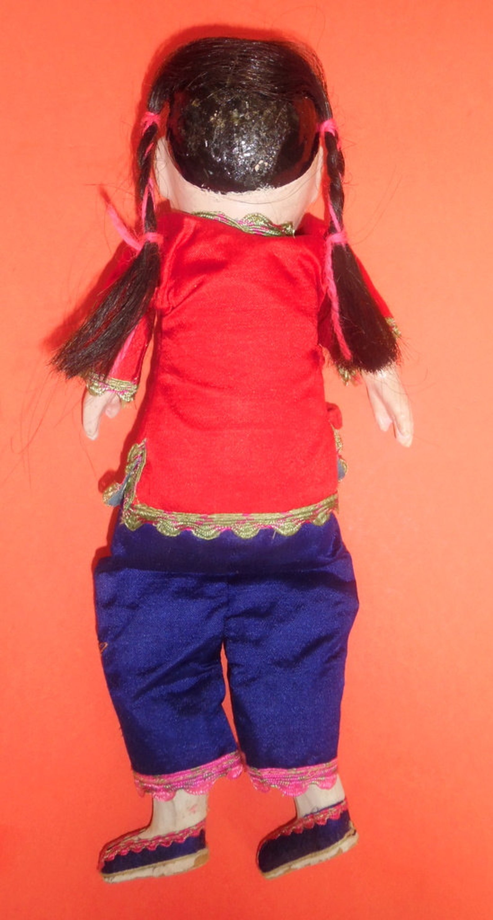 ANTIQUE CHINESE DOLL Paper Mache Head Hands Legs Painted Eyes Etsy