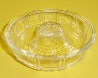 GLASBAKE MOLD VINTAGE Little Princess Miniature Bundt Cake Jello Dips Condiments Made  U.S.A. Bakeware Ovenware Non-Lead Clear Glass McKee