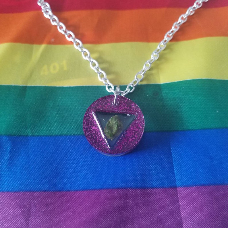 Real Cannabis Flower Electric Purple Pride Pendant