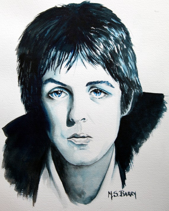 Paul Mccartney Watercolor Print of Beatle Paul Mccartney From - Etsy