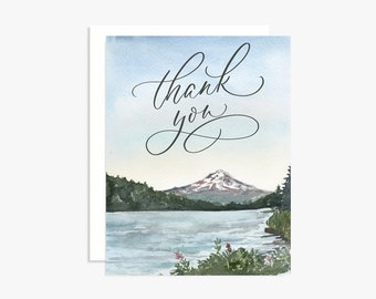 Majestic Mountain Thank You Greeting Card