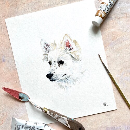 Custom Pet Portrait - Head shops Only - Custom Painting - Dog Gift - Christmas Gift - Dog Lover Gift - Unique Holiday Gift - Pet Painting