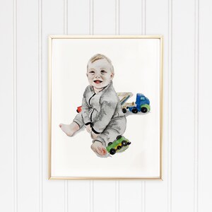Custom Watercolor Portrait - Custom Painting - Baby Painting - Keepsake Art - Family Gift - Unique Gift - Gift for Mom - Gift for Dad