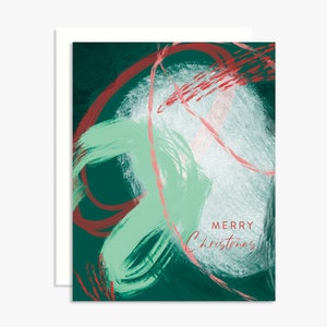 VENTA Pintura abstracta Feliz Navidad Tarjeta de felicitación - Tarjeta navideña moderna - Tarjeta de Navidad - Tarjeta de Navidad única