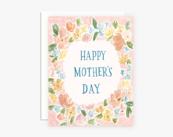 Watercolor Floral Happy Mother's Day Greeting Card