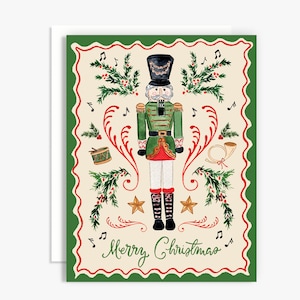 Cartão clássico de Natal quebra-nozes - Cartão de Natal - Cartão aquarela - Balé quebra-nozes