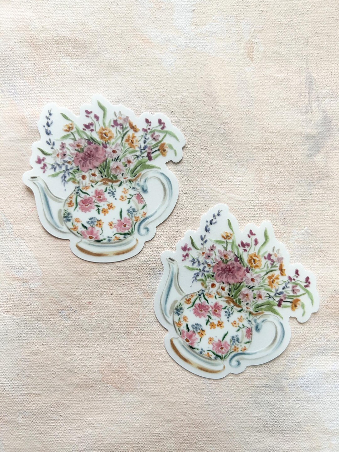 Teapot Sticker Teapot Clear Vinyl Sticker - Water Bottle Sticker - Etsy