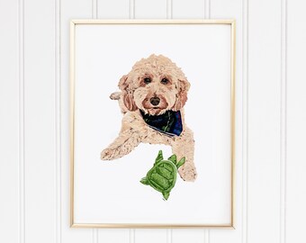 Custom Pet Portrait- Full Body - Dog Painting - Cat Painting - Animal Portrait - Pet Painting - Keepsake Art - Christmas Gift - Dog Gift